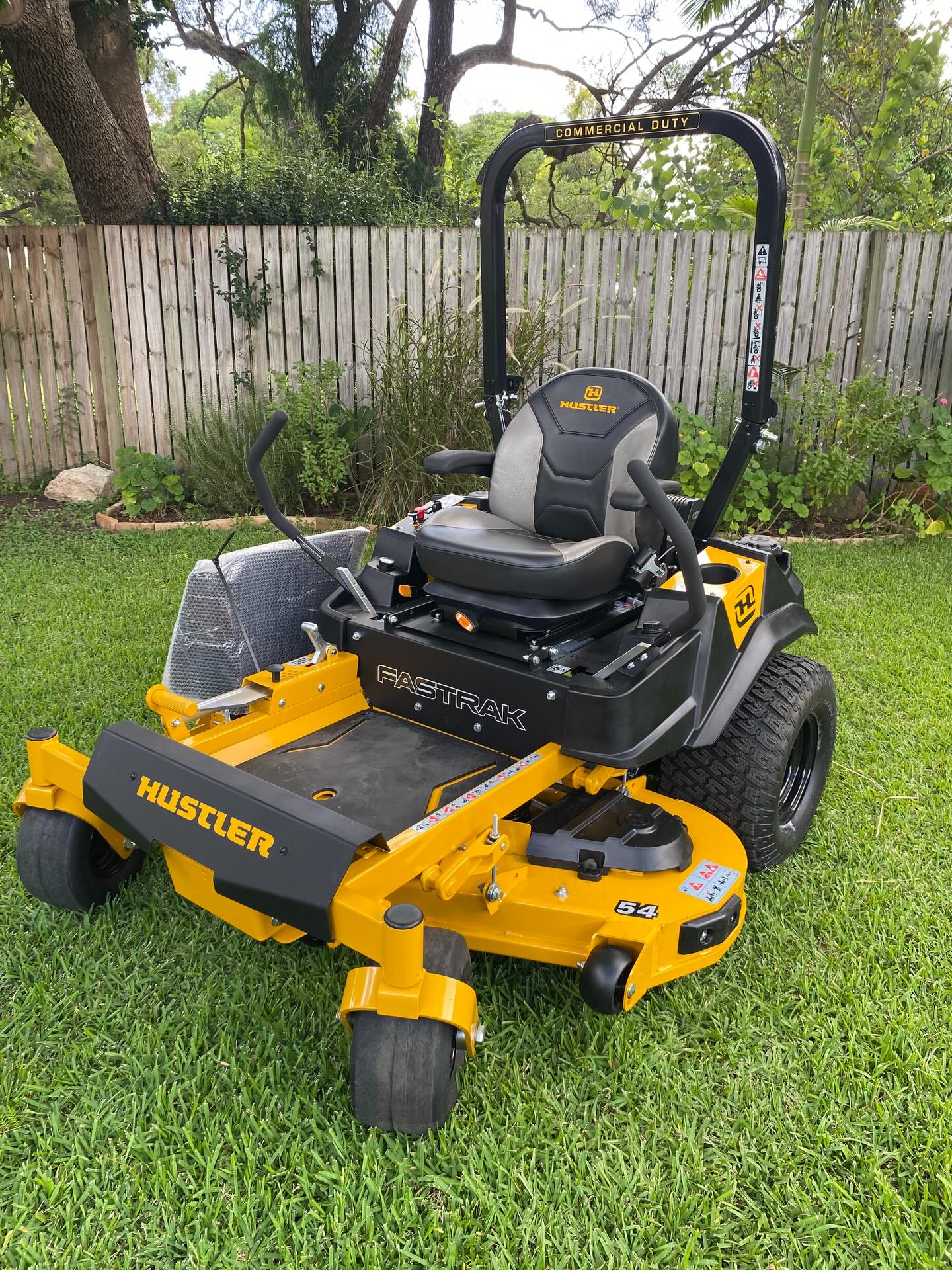 Hustler Fastrak 54 inch zero turn mower used for acreage mowing in Ipswich