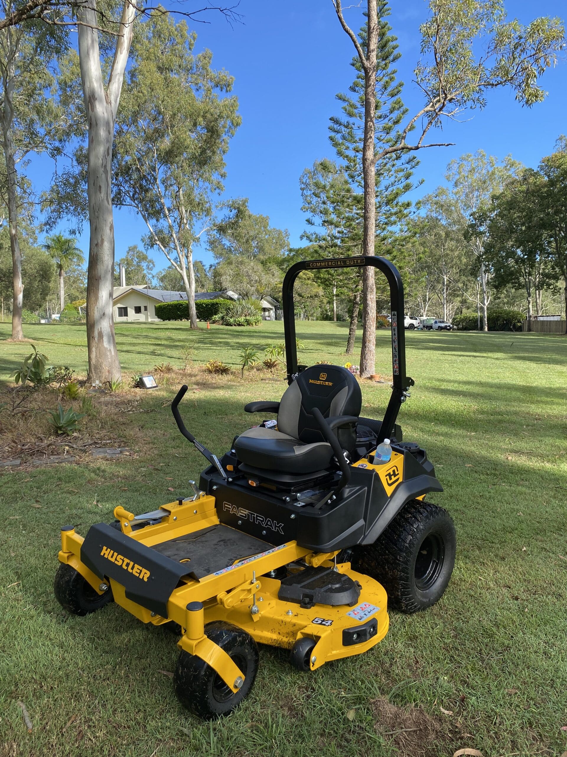 Hustler Fastrak 54 inch zero turn mower used for acreage mowing in Ipswich